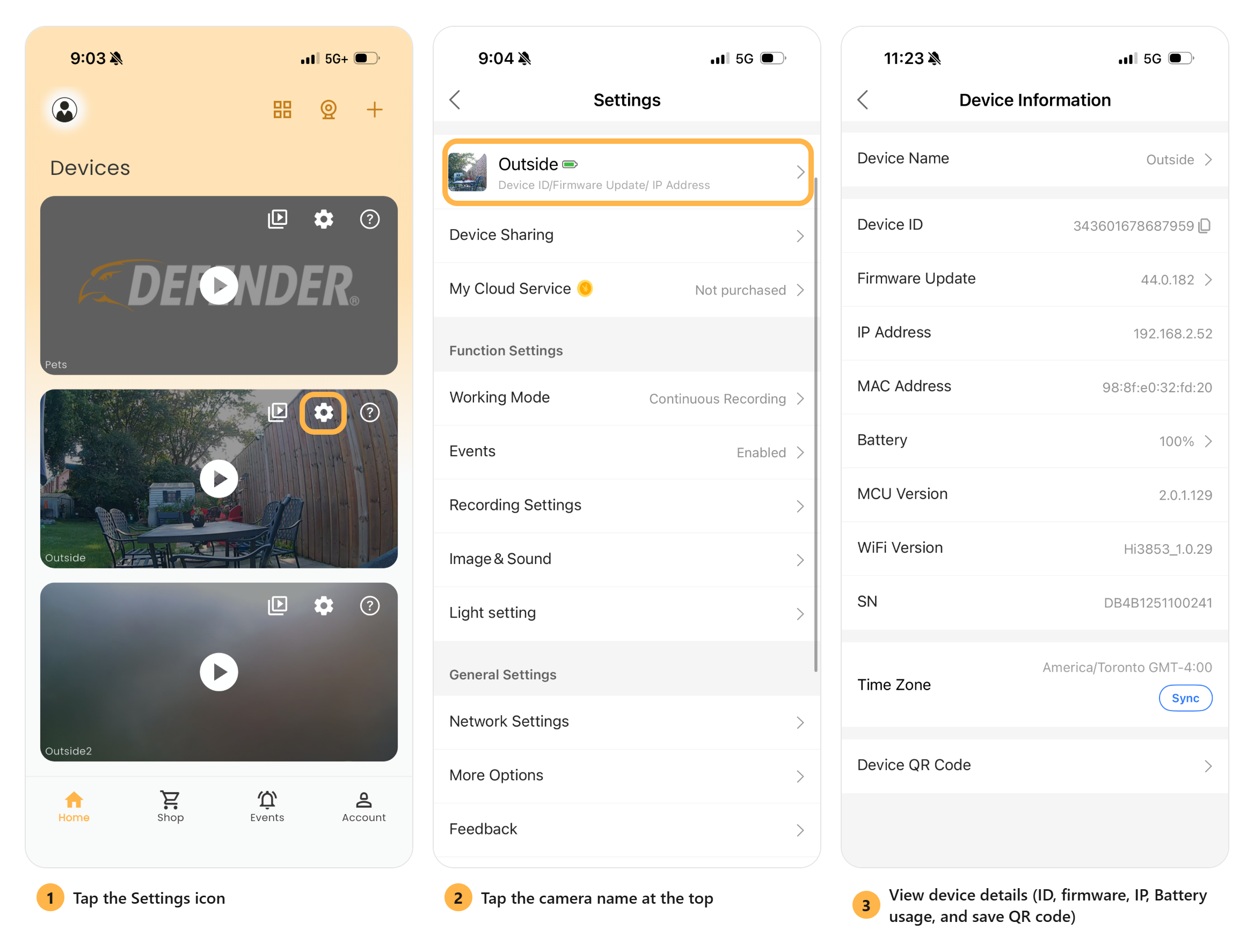 Device Information