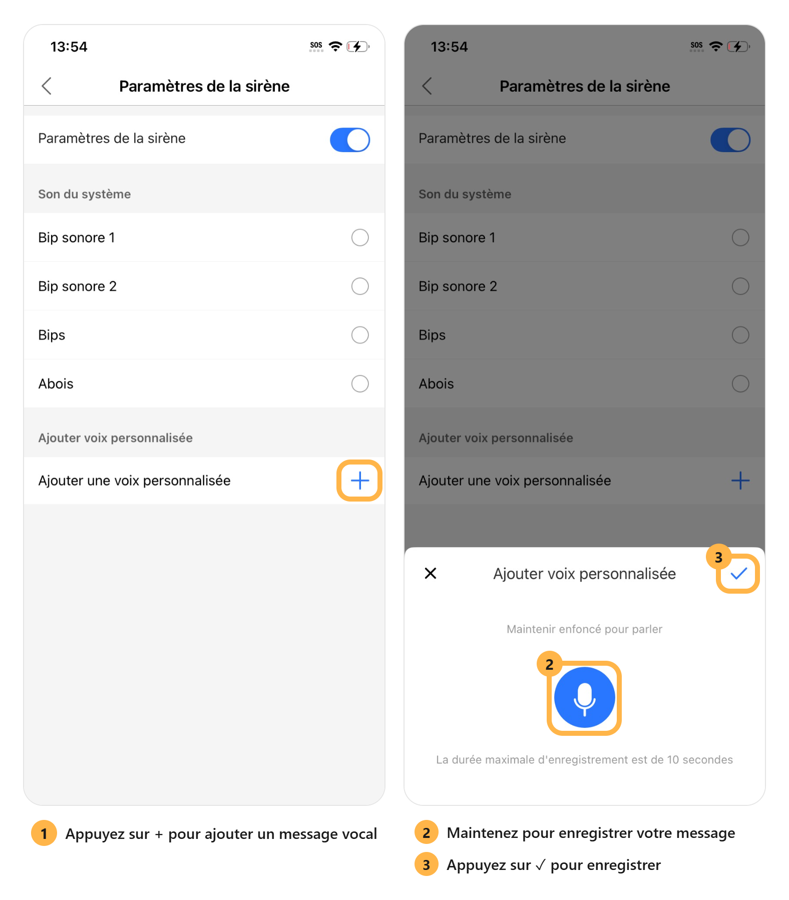 Ajouter un message vocal personnalisé